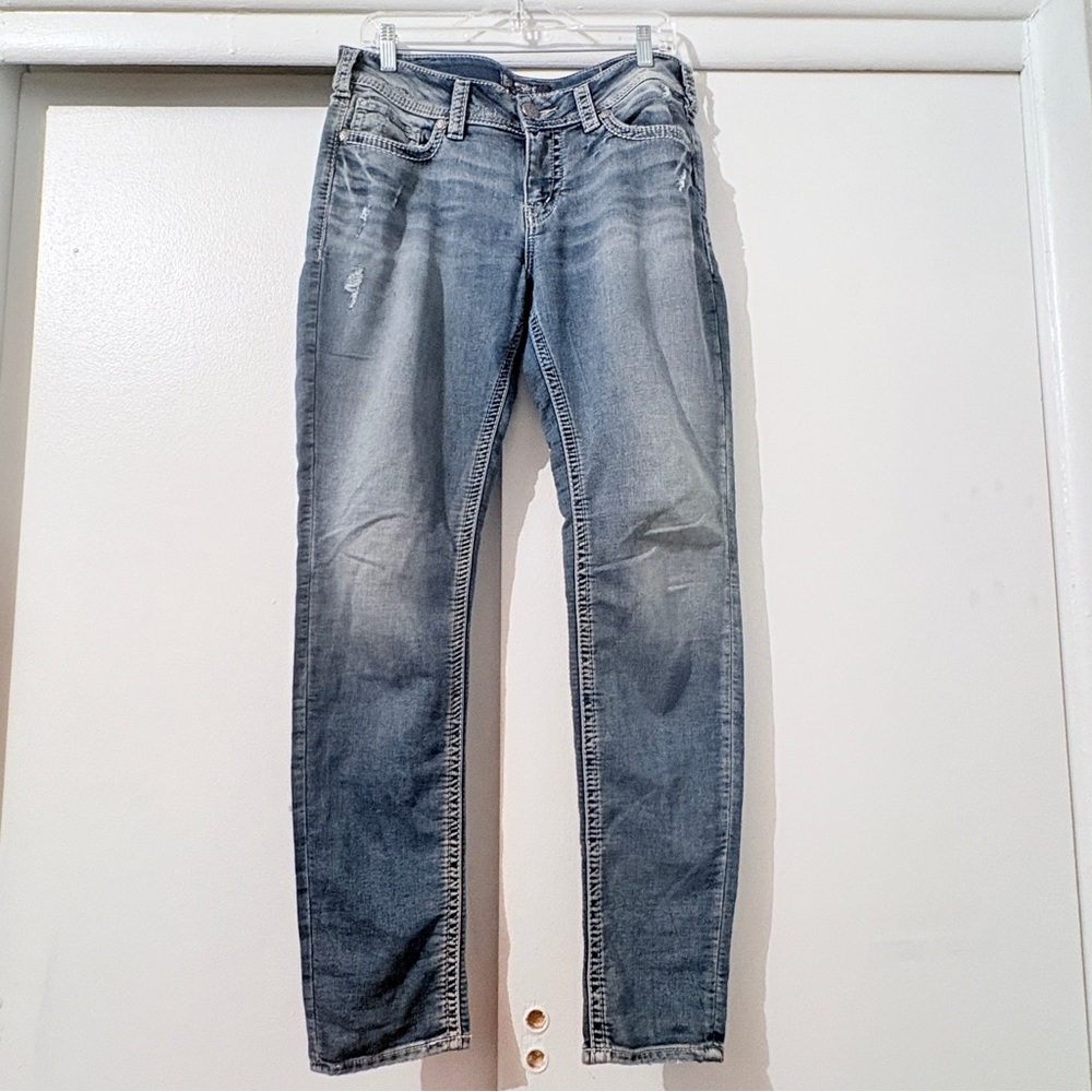 Silver Jeans Suki Mid Skinny Jeans Women’s Size 32x31 Blue Denim Stretch Casual